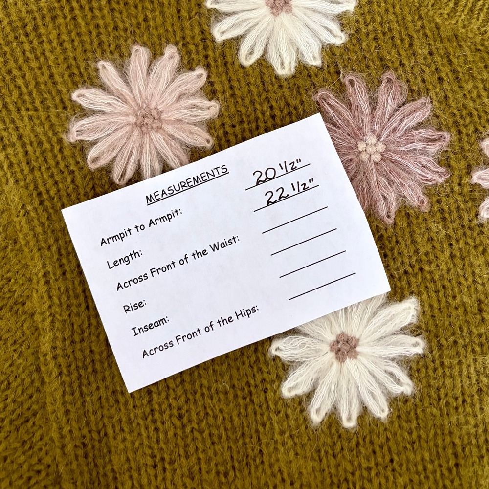 SÉZANE La Maille Sezane Suzon Jumper Sweater Olive Floral Embroidered Large - Picture 15 of 15